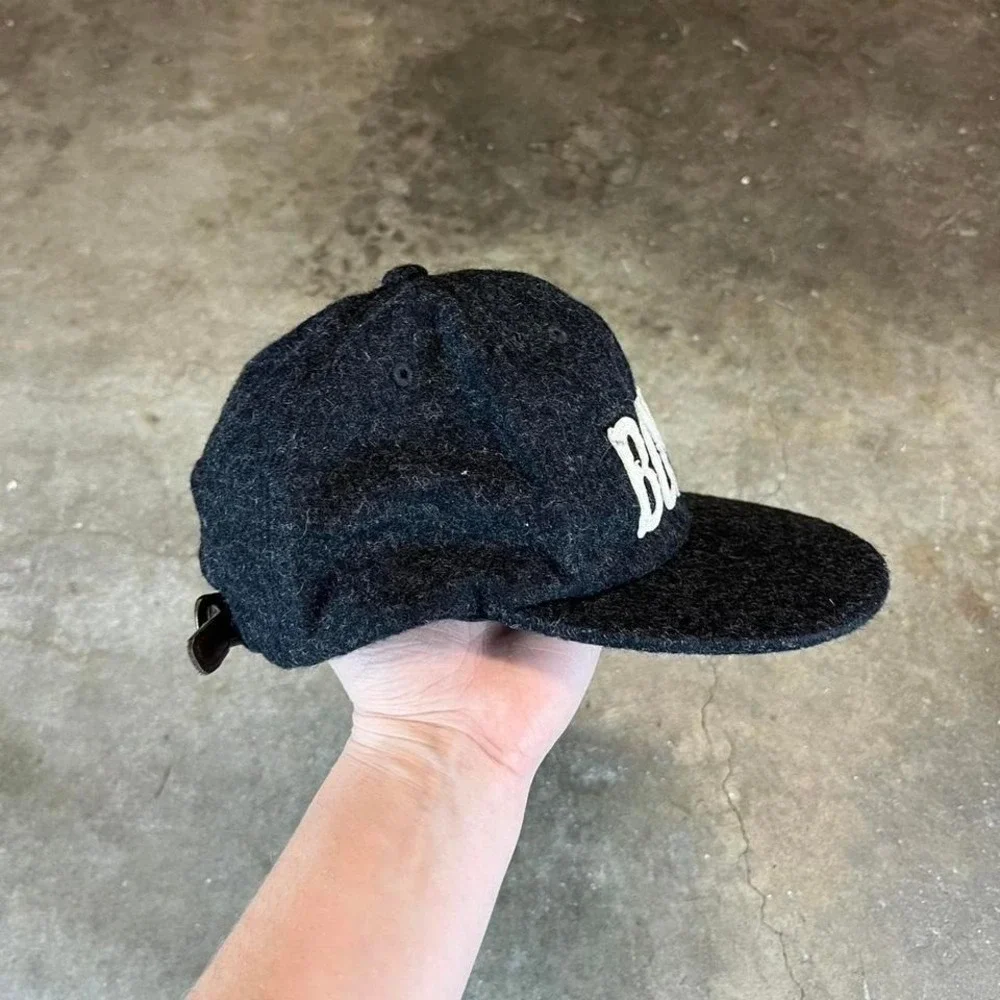 Bones black wool‎ snapback hat